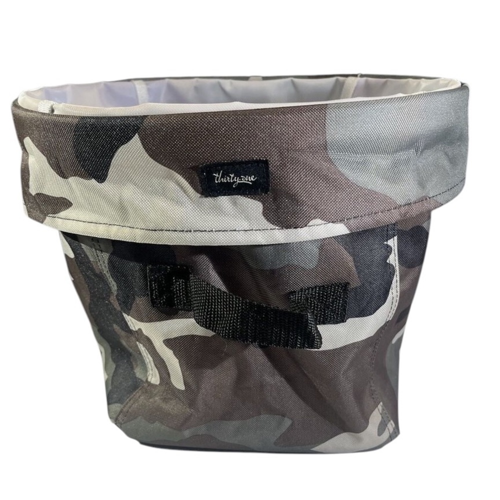 (2) Thirty-One Collapsable Utility Totes (1) black & (1) camo multi-purpose EUC!